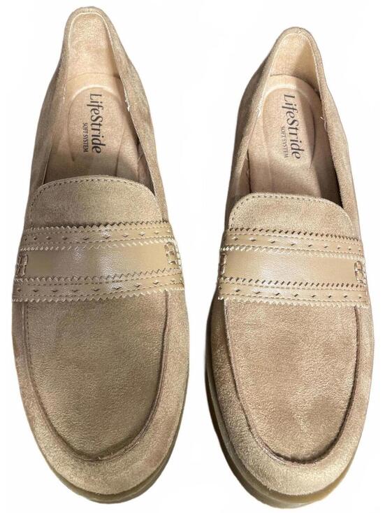 Life Stride Shoes - LifeStride Suede Shoes Women's 9 Tan Loafers Comfort Career